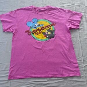 The Simpsons, The Itchy & Scratchy Show Short Sleeve Tees with Graphic Designs
